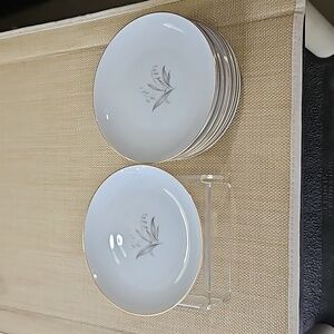 Vintage 1961 Kaysons Golden Rhapsody Fine China Lilly of the Valley Bread Butter